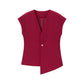 European And American Fashion Minimalist Irregular Vest Casual Trousers Suit