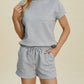 Ensemble short tendance en tissu texturé