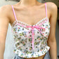 Small Floral Lace Stitching Lace Vest