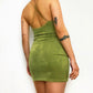 Robe à bretelles élégante et sexy de couleur unie pour femme