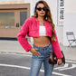 Women's Collarless Ultra-short Imitation Fur Coat Top