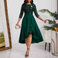 Women's Solid Color Lace Stitching Casual Dress