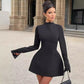Solid Color Women's Dress High Sense