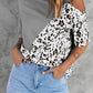 Crew Neck T-Shirt Women's Print Leopard Casual Short Sleeve Top