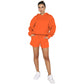 Solid Color Pullover Hooded Long Sleeves Sweater For Women