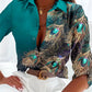 Jewel Feather 3D Digital Printing Long Sleeve Shirt