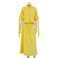 Lapel Shirt Yellow Skirt Suit Two-piece Set