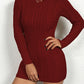 Twist Thread Knitted Dress Women's Fashion Pullover Round Neck Hip Skirt