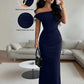 Off The Shoulder Form Fitting Dress