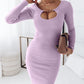 Women's Dress Round Neck Hollowed Fashion