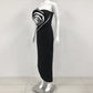 Slim Fit Tube Top Maxi Dress Women's Large Flower Summer Bandage Dress
