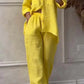 Ensemble deux pièces à lacets et pantalon large pour femme