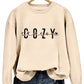 Fashion Printed Cozy Season Autumn Crew Neck Long Sleeve All-match Loose Sweater