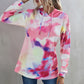 Tie-dye Print Gradient Hood Women's Sweater Top