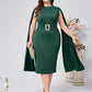 Solid Color Sheath Plus Size Dress