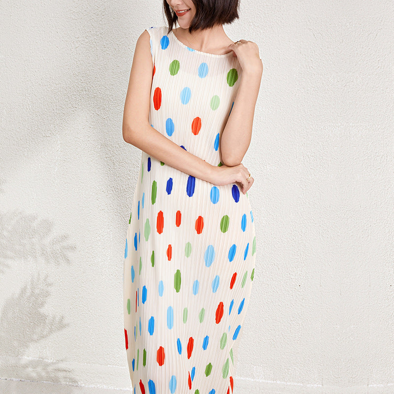 Colorful Polka Dot Dress Women's Summer