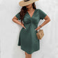 Women's Twisted Knit Solid Color Dress