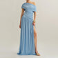 Womens Elegant Pleated Casual Split Dress
