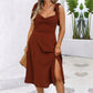 Women's Casual Slim-fit Slit High Sense French Dress