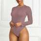 Bodysuit Women's Solid Color Long-sleeved Round Neck Bottoming Shirt Top