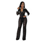 Women's Clothing Lace Contrast-color Stitching Jumpsuit