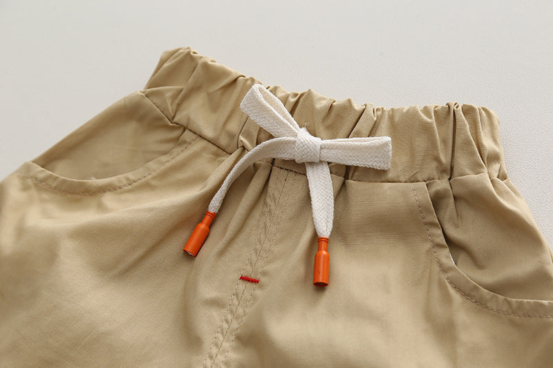 Short-sleeved Suit Baby Polo Shirt Two-piece Suit