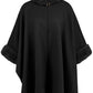 Fashionable Fur Collar Mid-length Coat Cape