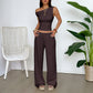 Womens Two Piece Set Tank Top And Wide Leg Pants