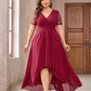 Plus Size Wine Red Elegant Women's Clothing Dress