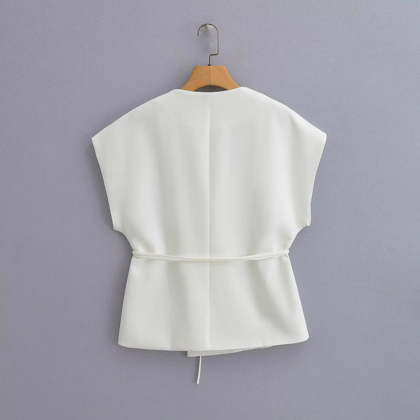 Women's Linen Blend Double Breasted Vest Two Piece Set