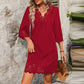 Women's Solid-color Burnout Dress Spring Summer