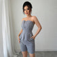 European And American Leisure Simple Tube Top And Waist Shorts Suit