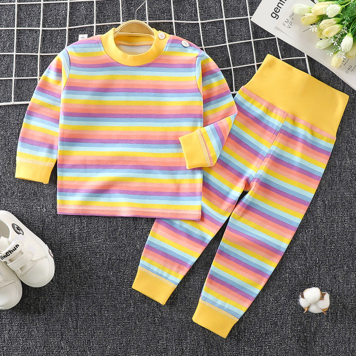 Toddler Boys And Girls Baby Autumn Clothes Long Trousers Home Service