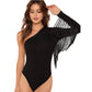 Women's Tassel Trim Shoulder Jumpsuit