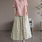 Artistic Floral Washed Cotton Sweet Neighbor's Beautiful Printed Skirt