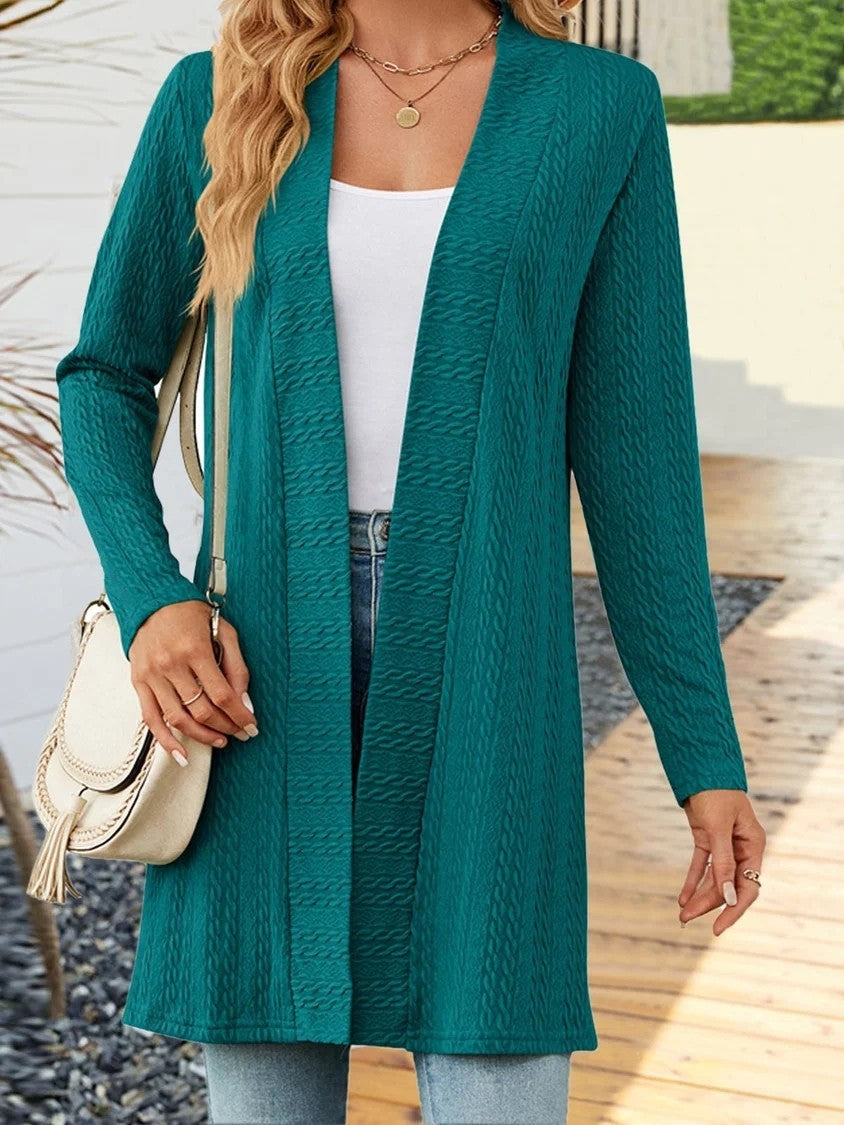 Women's Fashion Simple Solid Color Long Sleeve Loose Cardigan Coat