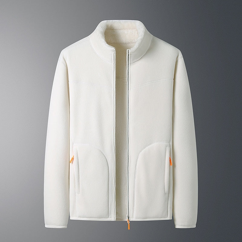 Manteau polaire d'extérieur pour hommes et femmes, pull polaire chaud d'automne et d'hiver doublé polaire