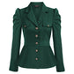 Veste tendance pour femme avec revers et ourlet à volants