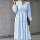 Robe d'automne européenne et américaine à rayures, manches longues, taille élastique