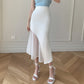 Slightly Transparent Design High Waist Ruffles Skirt