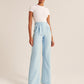 Pocket High Waist Wide-leg Casual Pants Women