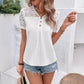 Women's Fashion Solid Color Lace Casual Shirt