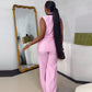 Casual Women's Clothing Niche Vest Trousers Two-piece Set