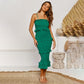 Four-section Elastic Stitching Dress Women
