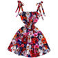 New Summer Womens Slimming A-Line Slip Dress With A Square Neck