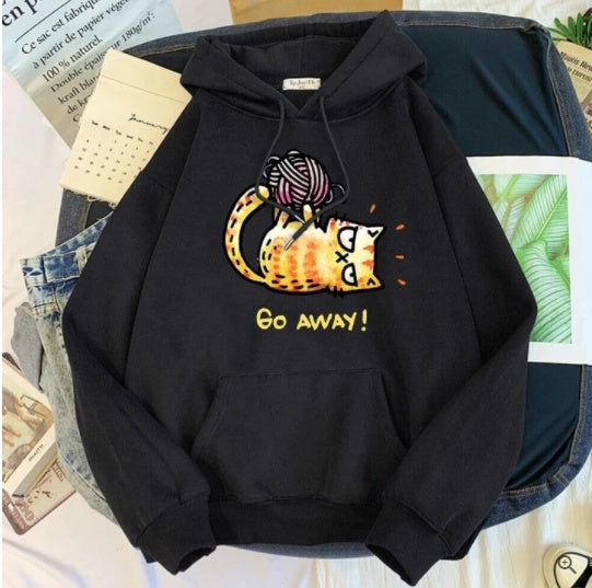 Pull à capuche à motif de personnalité créative