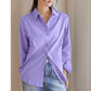 French Style Elegant Long Sleeve Blouse Women's Pure Cotton