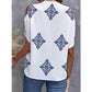 Women's Casual Geometric Printed Short-sleeved Top