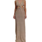 Twisted Vest Gold And Silver Wire Spring And Summer V-neck Dress