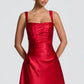 Elegant Form-fitting Slip Dress In A Solid Color